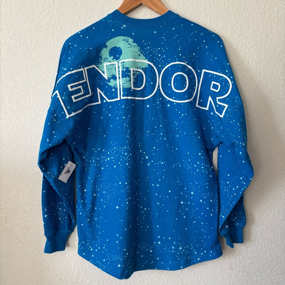 Star Wars Endor Spirit Jersey Disney Parks Long Sleeve Shirt Ewok Jedi Size XS
